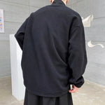 Dark Thick High Collar Casual Sweatshirt