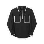 Half-Zip Square Pocket Pullover Shirt
