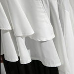 Women's Irregular Ruffle Mid-Length Shirt