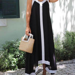 Lavechic Colorblock Suspender Midi Dress
