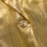 High-End Fashionable Loose Gold Pleated Suit Jacket