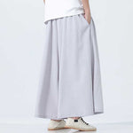 Retro Ice Silk Wide-Leg Skirt Pants