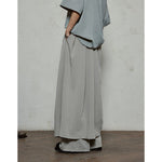 Double-layer Irregular Pleated Retro Skirt Pants