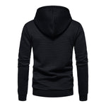 KZZ Men's Casual Plaid Drawstring Hoodie