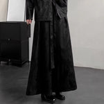 Dark Dragon Pattern Loose-fitting Hanfu Taoist Robe Cardigan Culottes