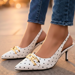 Odette Polkadot Slingback Heels