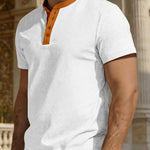 KZZ Men's Breathable Solid-Color Casual T-Shirt
