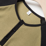 KZZ  Men's button-down Henley collar sports polo shirt