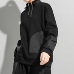 Multi-pocket Pullover Zip-up Sweatshirt