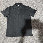 KZZ Retro loose textured knit polo shirt for men