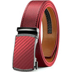 KZZ Mens Belt Leather Ratchet Easy Release Belt Dress and Casual Adjustable Belts