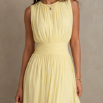 Iselle | Roxanne Ruched Waist Sleeveless Maxi Dress