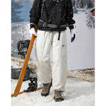 Winter White Duck Down Softshell Waterproof Warm Ski Pants