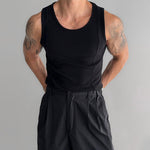 American Vertical Striped Slim Fit Knitted Vest