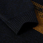 KZZ Men's color-blocked striped knit pullover