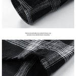 KZZ Casual Vintage Plaid Long Sleeve Shirt