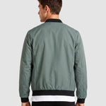 KZZ Men's Letter-Print Zip-Up Mock-Neck Jacket