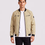 KZZ Men's Letter-Print Zip-Up Mock-Neck Jacket