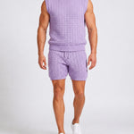 KZZ Men's Summer Short-Sleeve Knitwear Set