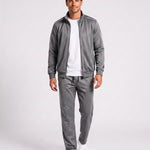 KZZ Men's Zip-Up Sports Jacket and Drawstring Pants