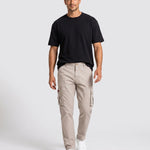 KZZ Men's solid-color cargo pants