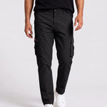 KZZ Men's solid-color cargo pants