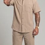 KZZ Five-quarter sleeve cardigan and shorts