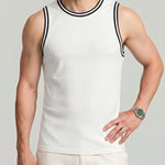 KZZ Men's Minimalist Solid-Color Knit Vest