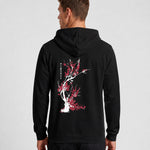 KZZ Men's Printed Drop-Shoulder Hoodie