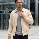 KZZ Loose-fit casual long-sleeve collared zip-up jacket
