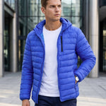KZZ Men's Classic Hooded Padded Jacket