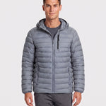 KZZ Men's Classic Hooded Padded Jacket
