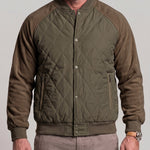 KZZ Men's Solid-Color Raglan-Sleeve Button-Front Thickened Jacket
