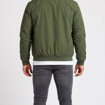 KZZ Men's solid color zip-up turtleneck warm coat