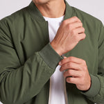 KZZ Men's solid color zip-up turtleneck warm coat