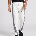 KZZ Men's Side-Stripe Sweatpants with Drawstring Waist