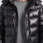 KZZ Men's Solid Thickened Men's Hooded Winter Jacket