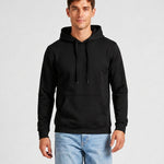 KZZ Men's Printed Fleece-Lined Hoodie with Drop Shoulders