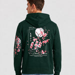 KZZ Men's Printed Fleece-Lined Hoodie with Drop Shoulders