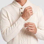 KZZ Men's Textured Cable-Knit Turtleneck Pullover