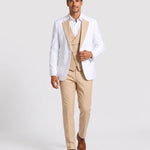 KZZ Men's single-button three-piece suit