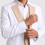 KZZ Men's single-button three-piece suit