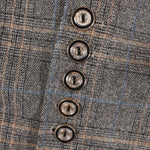 KZZ Men's Plaid Single-Breasted Blazer