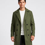 KZZ Men's double-breasted trench coat