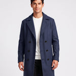KZZ Men's double-breasted trench coat