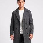 KZZ Men's double-breasted trench coat
