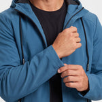KZZ Men's slim-fit long-sleeved windproof zip-up hooded jacket