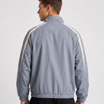 KZZ Men's Solid-Color Drawstring Zip-Up Hooded Jacket