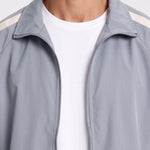KZZ Men's Solid-Color Drawstring Zip-Up Hooded Jacket
