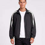 KZZ Men's Solid-Color Drawstring Zip-Up Hooded Jacket